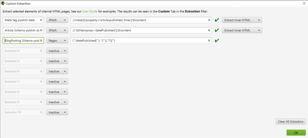 Screamingfrog Content Velocity